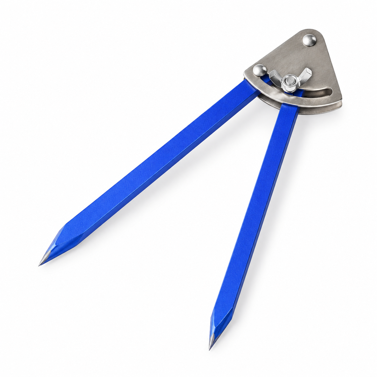 Compact Blue Metal Wing Divider — complete product