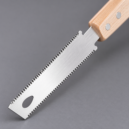 Double-Edge Hand Saw with Hardwood Handle — construction detail
