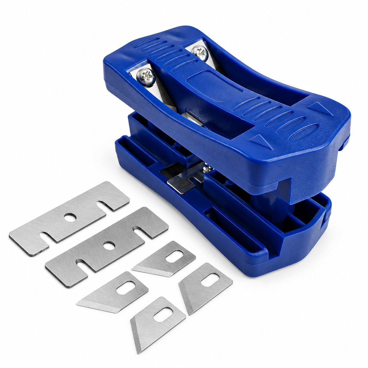 Blue Manual Edge Banding Trimmer with Spare Blades — complete product