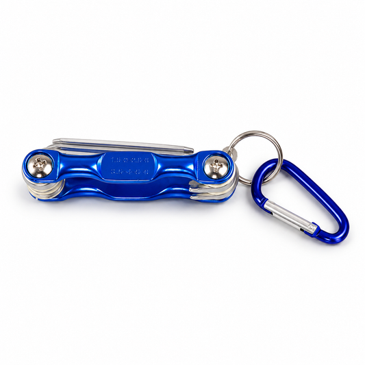 Blue Folding Metric Hex Key Set — 8 Sizes — complete product