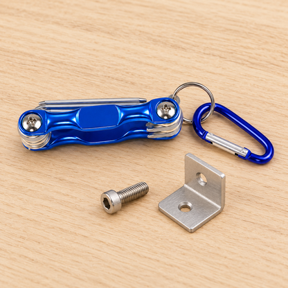 Blue Folding Metric Hex Key Set — 8 Sizes — home project context