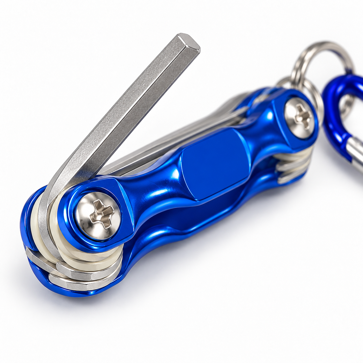 Blue Folding Metric Hex Key Set — 8 Sizes — construction detail