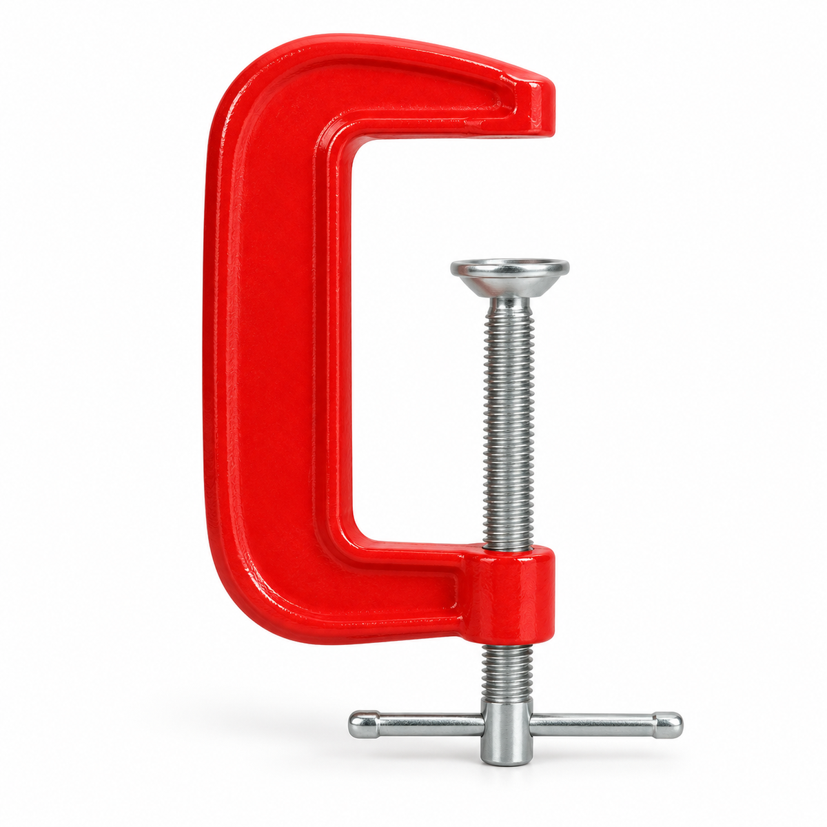 Red Metal C-Clamp — 2.87 in Opening — complete product