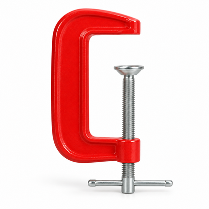 Red Metal C-Clamp — 2.87 in Opening — complete product
