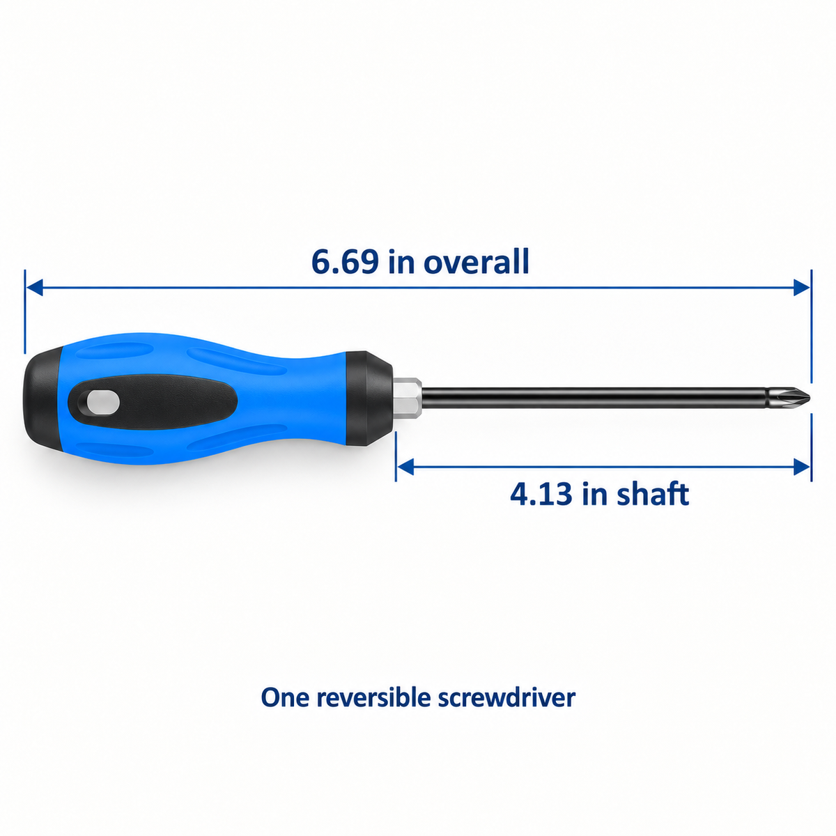 Blue Reversible Phillips and Slotted Screwdriver — size or alternate detail